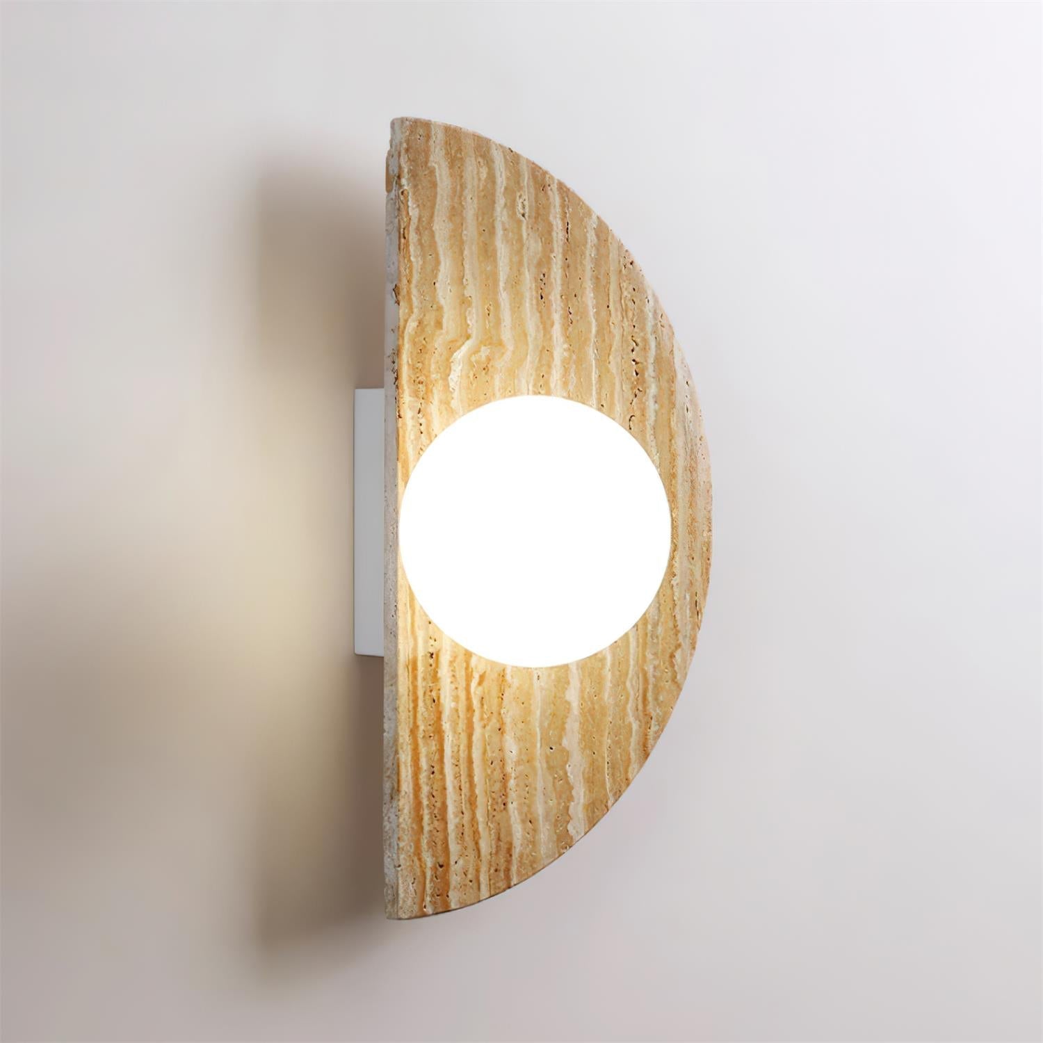 Moon Travertine Wall Light