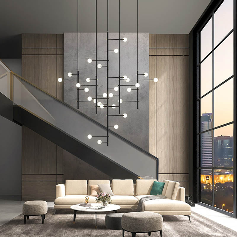 Multi Arm Opal Shade Chandelier