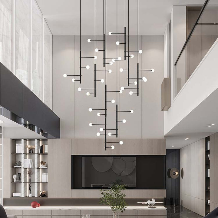 Multi Arm Opal Shade Chandelier