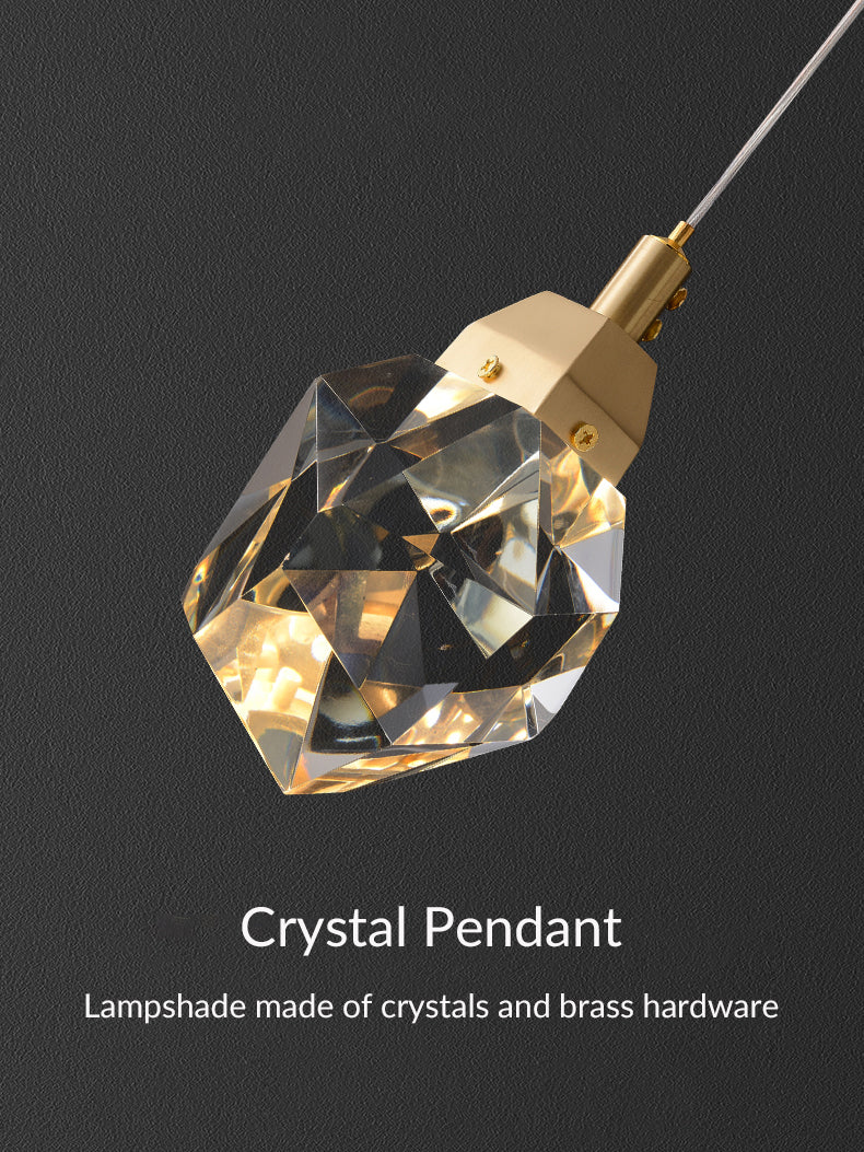 Crystal Rock Staircase Pendant Light