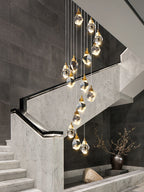 Crystal Rock Staircase Pendant Light