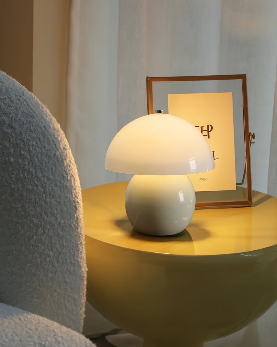 Mushroom Ceramic Built-in Battery Table Lamp