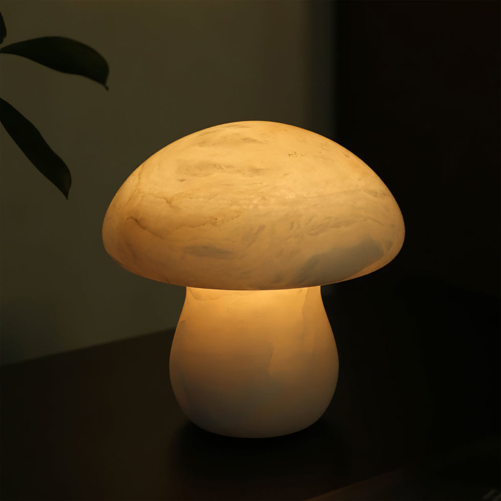 Mushroom Alabaster Table Lamp
