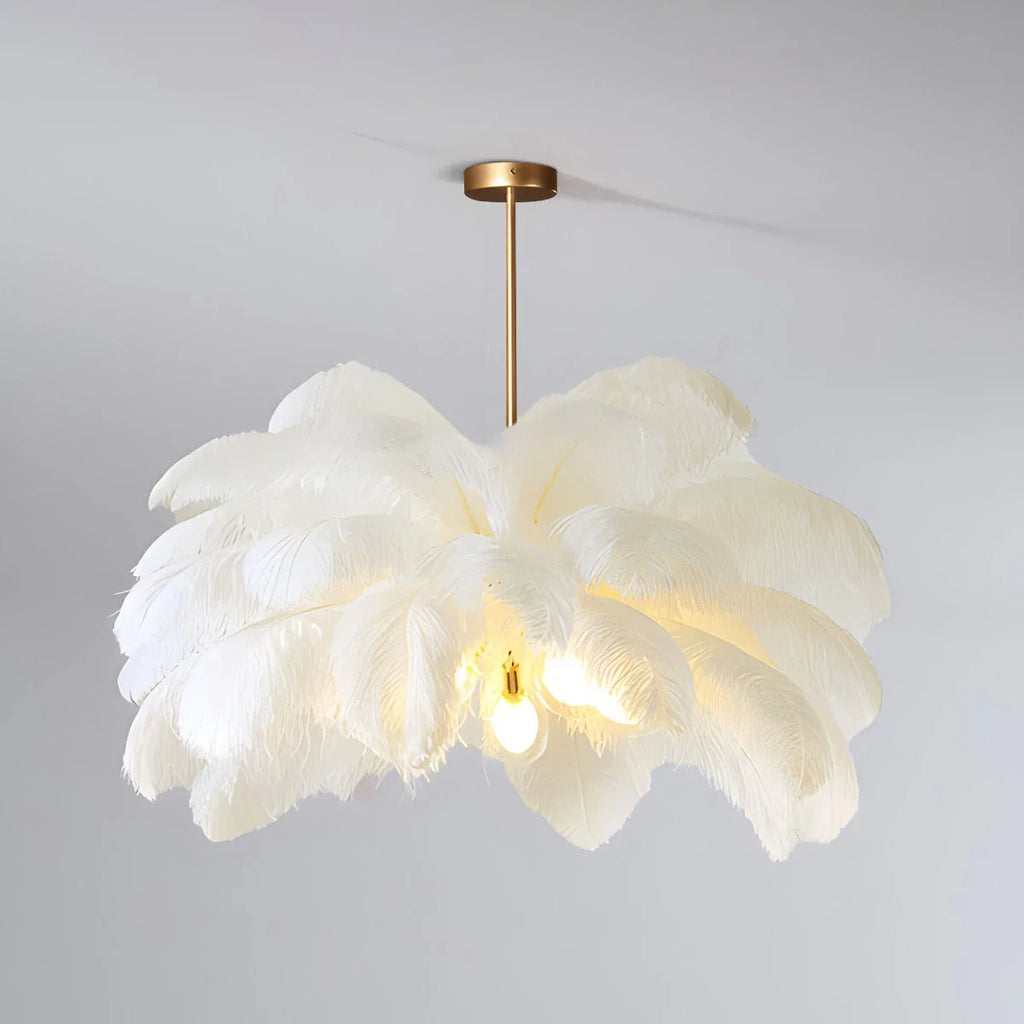 Ostrich Feather Chandelier Multiple Colors Available