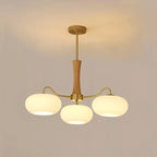 Brass Wooden Persimmon Chandelier