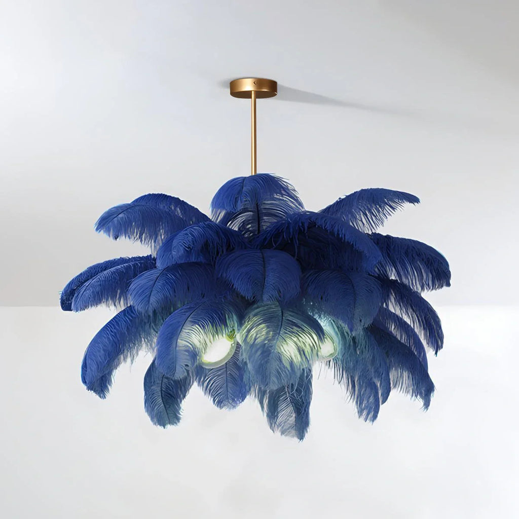 Ostrich Feather Chandelier Multiple Colors Available