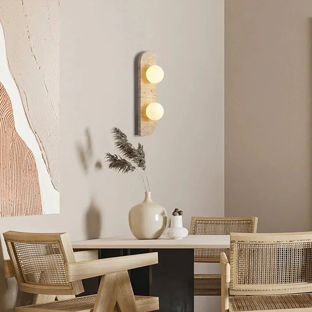 Neptune Travertine Wall Lamp