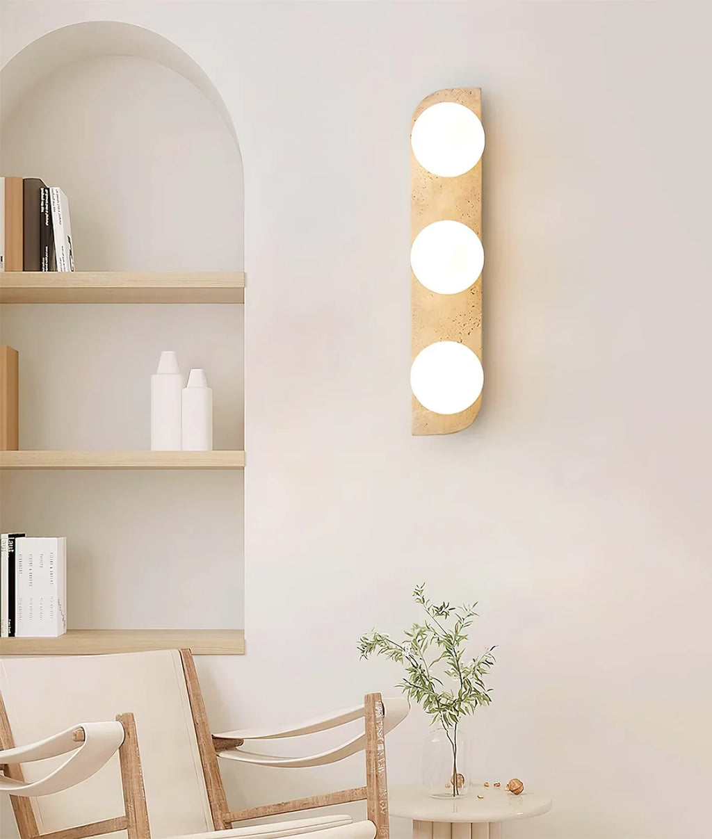 Neptune Travertine Wall Lamp