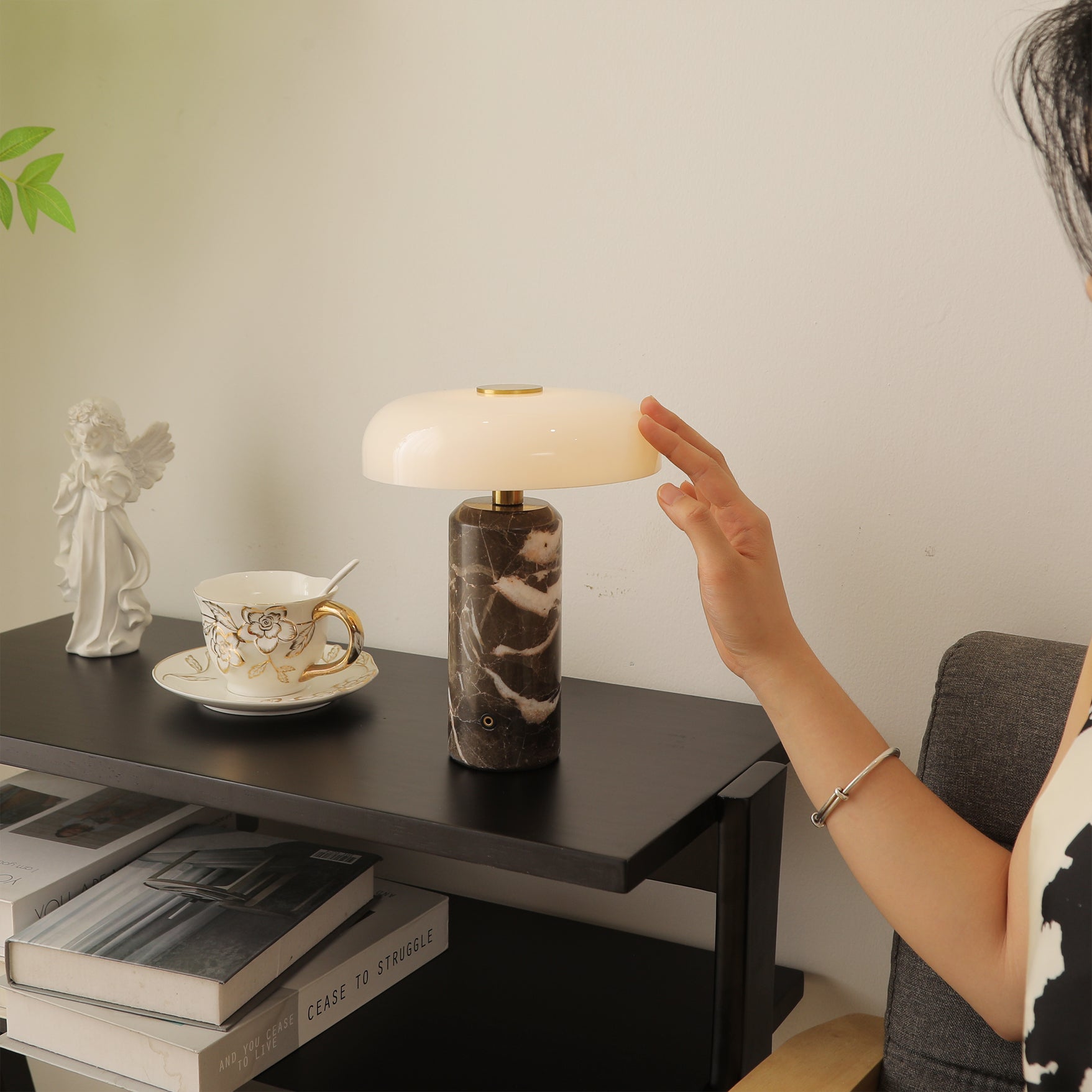 Nico Marble Portable Table Lamp