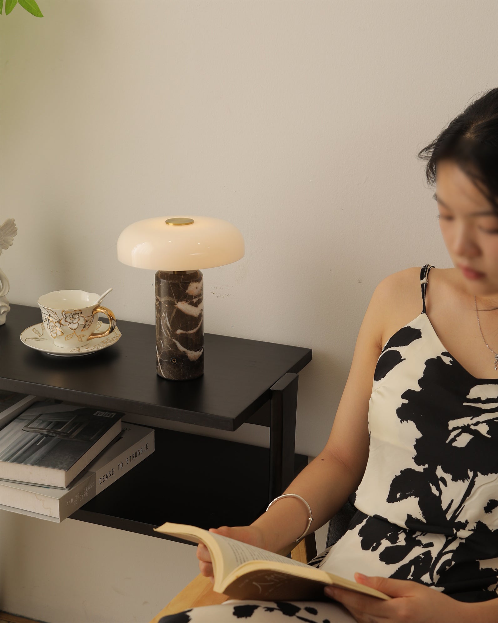 Nico Marble Portable Table Lamp