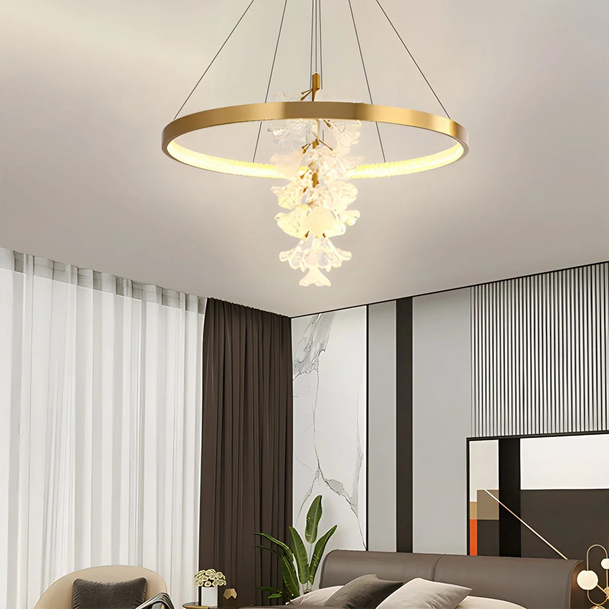 Nordic Light Luxury Ring Creative Chandelier