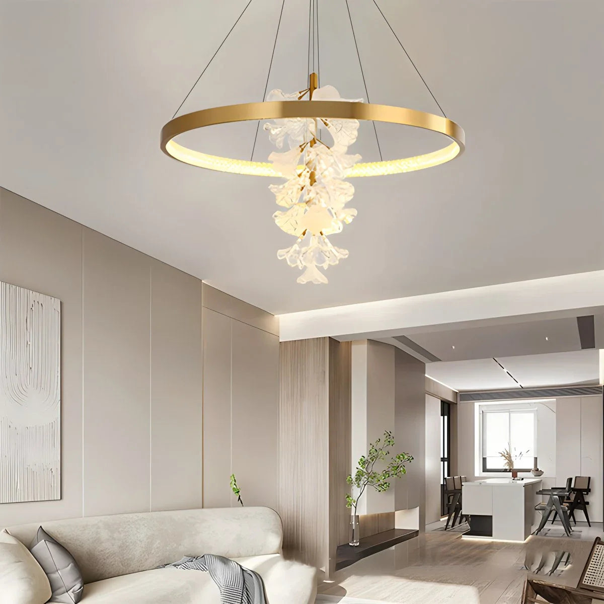 Nordic Light Luxury Ring Creative Chandelier