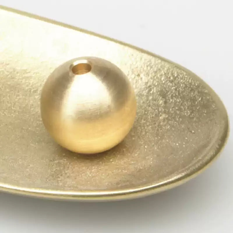 Nousaku Bamboo Leaf-Shaped Tin Incense Holder