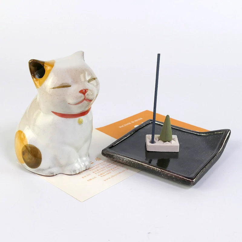 Shoyeido Ceramic Neko Incense Burner