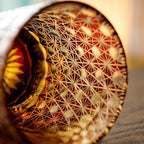 Edo Kiriko Hand-Carved Aurora Whiskey Glass