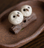Shigaraki Ware Handmade Rustic Ceramic Owl Incense Holder