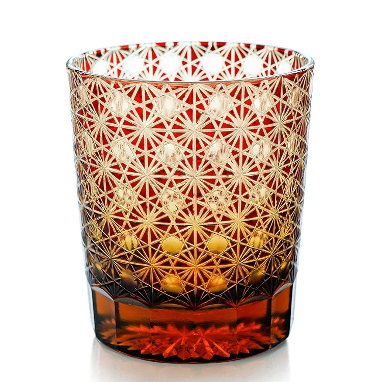 Edo Kiriko Hand-Carved Aurora Whiskey Glass