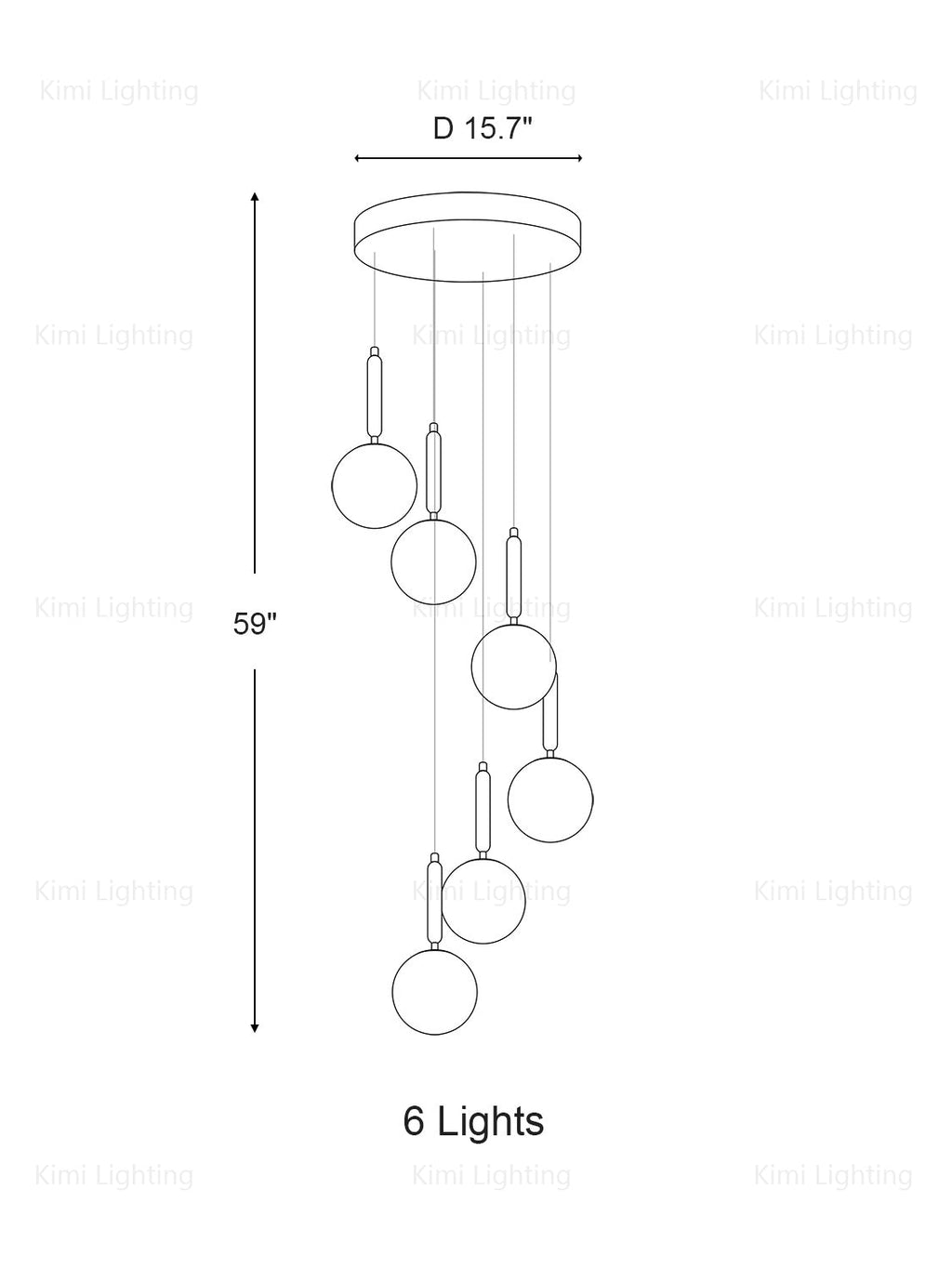 Miira Large Transparent Glass Pendant Light