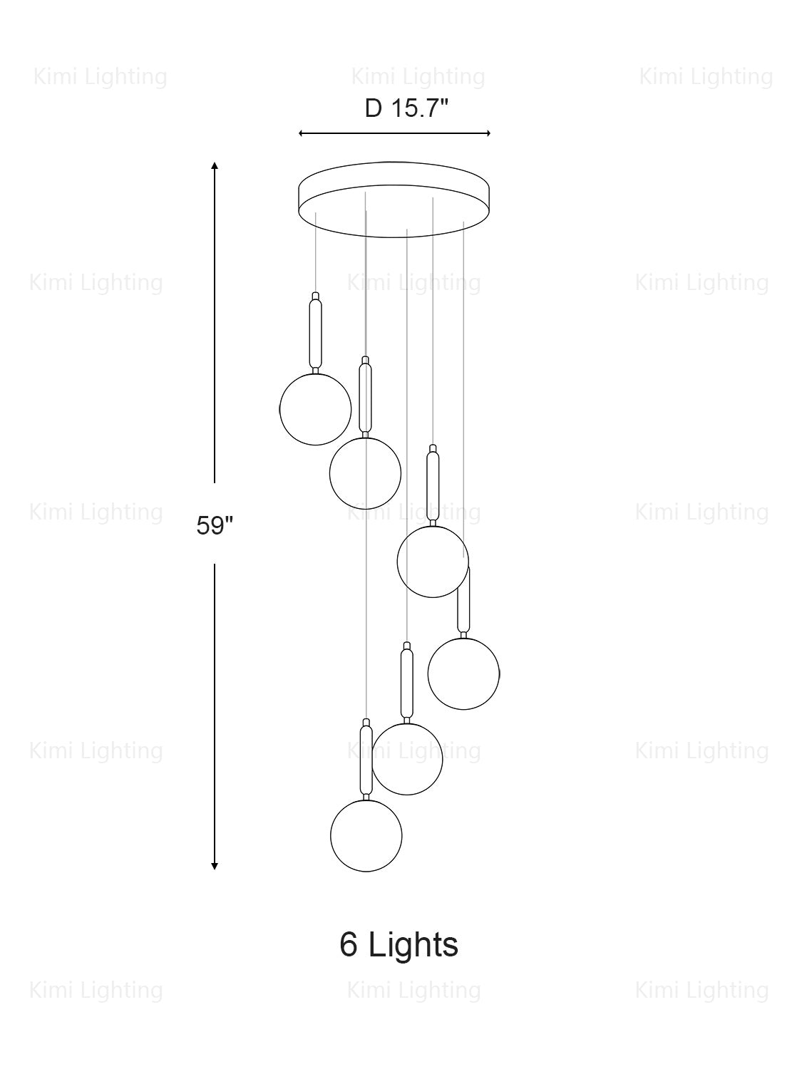 Miira Large Transparent Glass Pendant Light