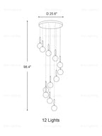 Miira Large Transparent Glass Pendant Light