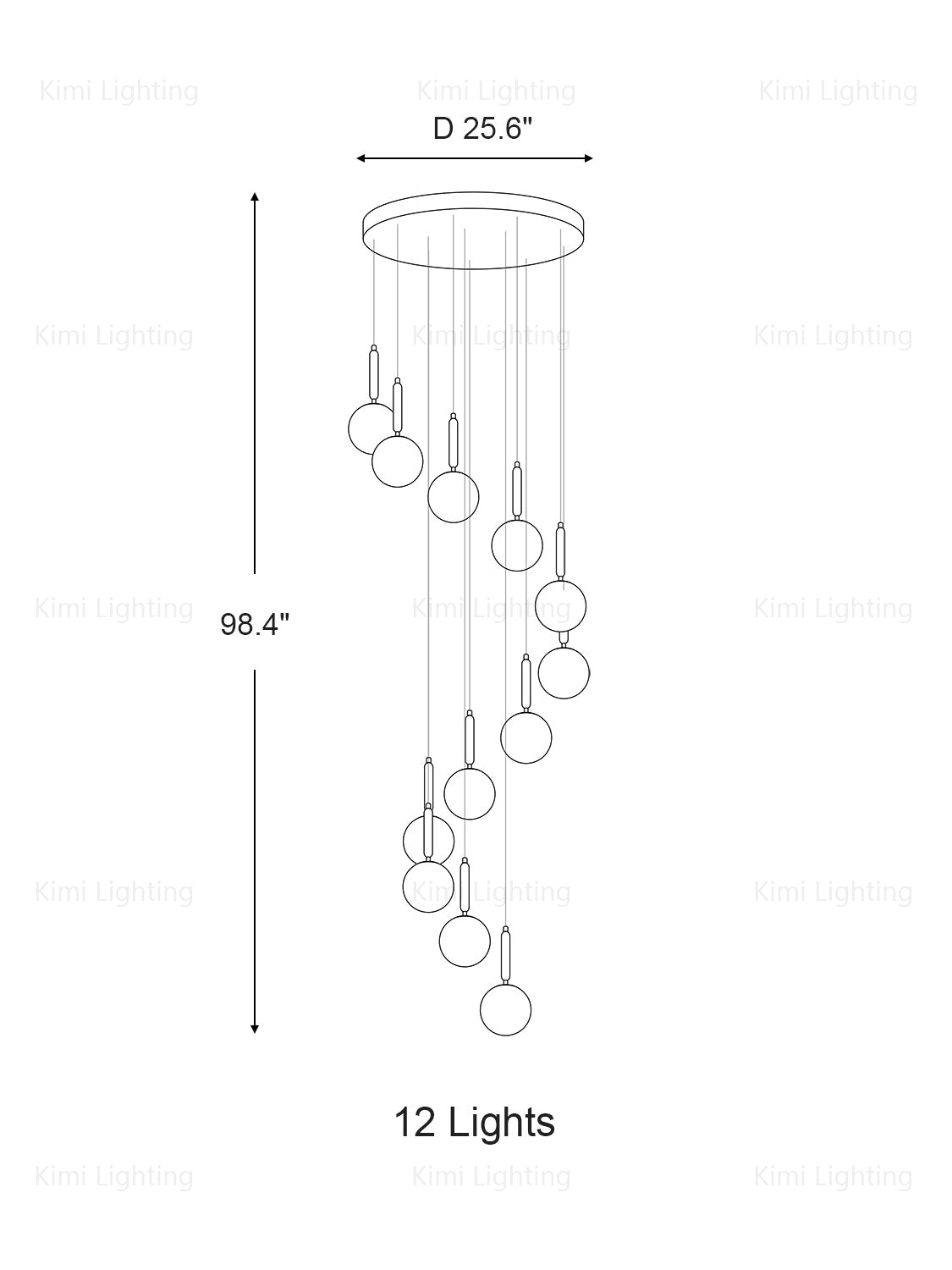Miira Large Transparent Glass Pendant Light