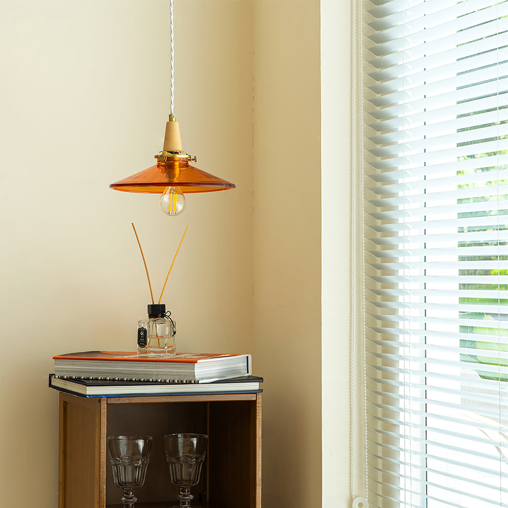 Orange Glass Pendant Lamp