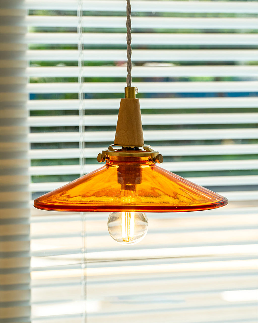 Orange Glass Pendant Lamp
