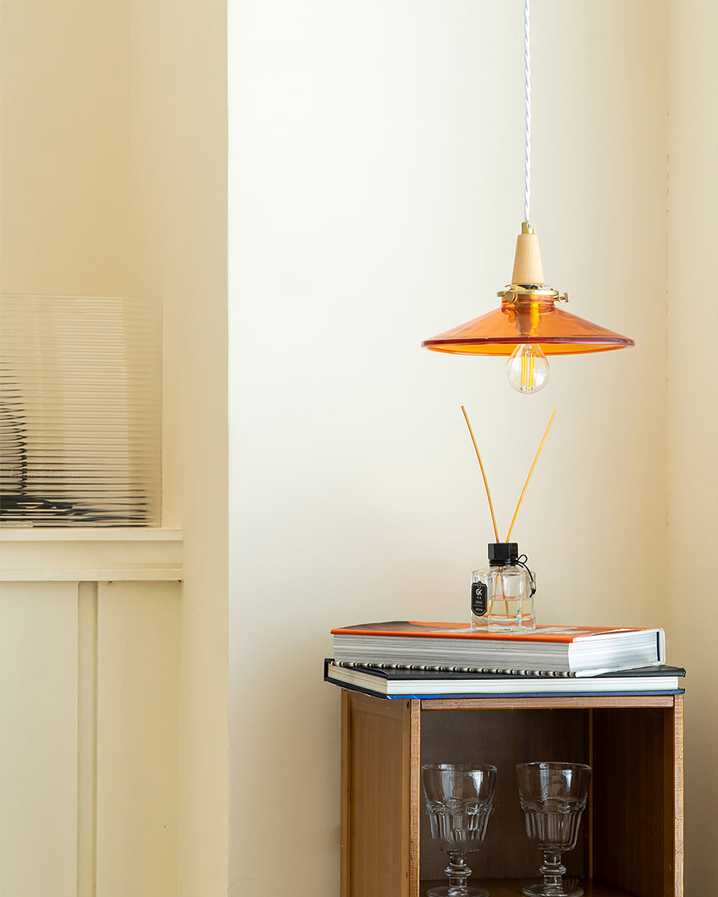 Orange Glass Pendant Lamp