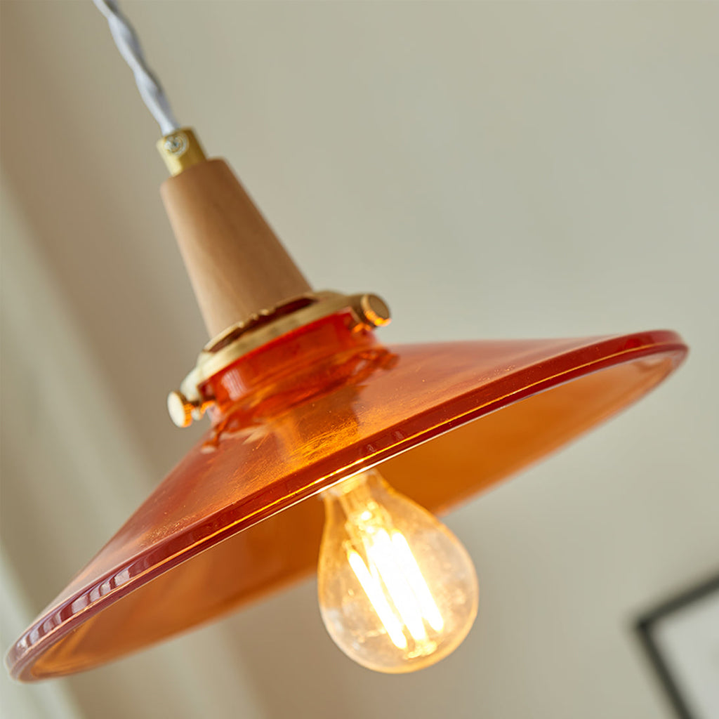 Orange Glass Pendant Lamp