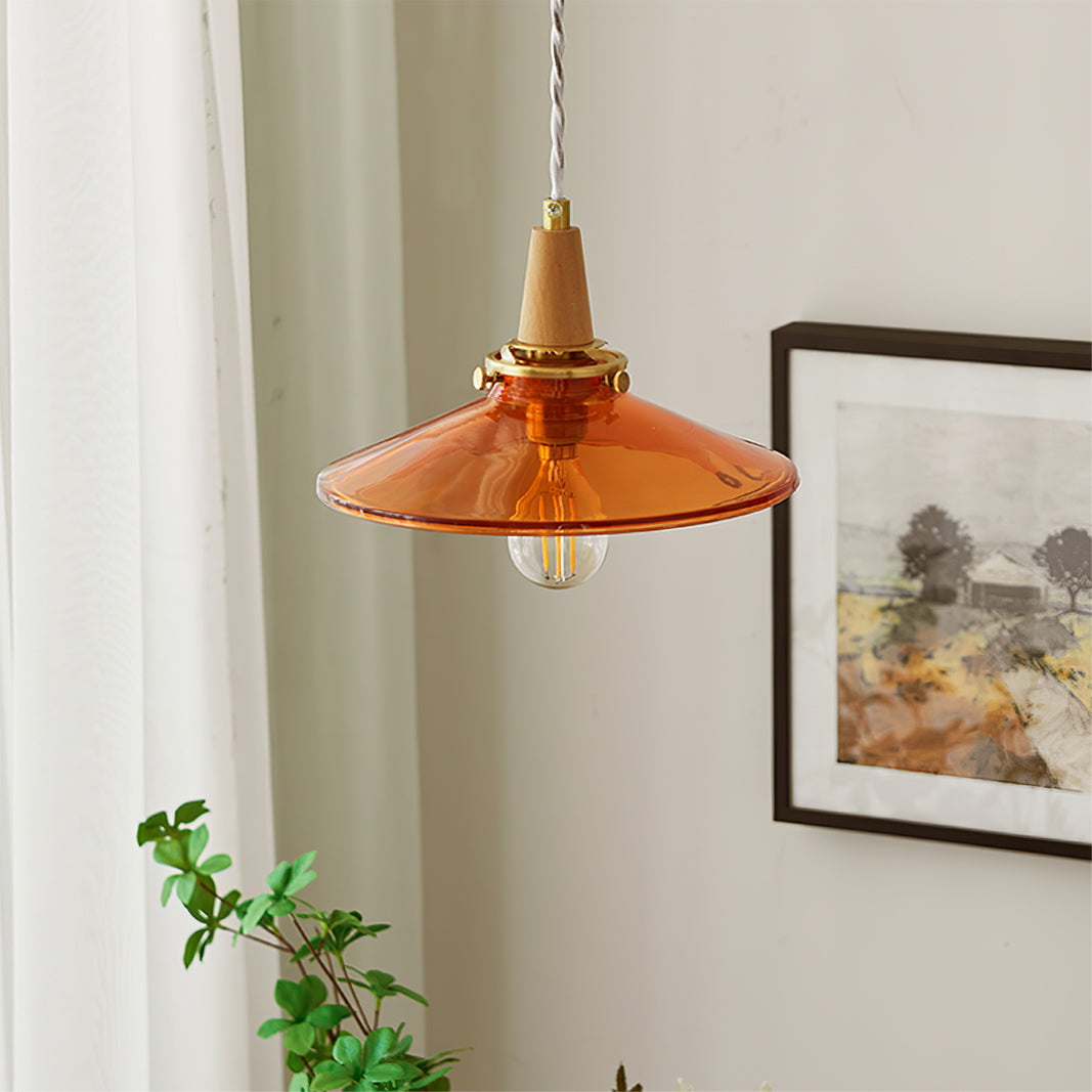 Orange Glass Pendant Lamp