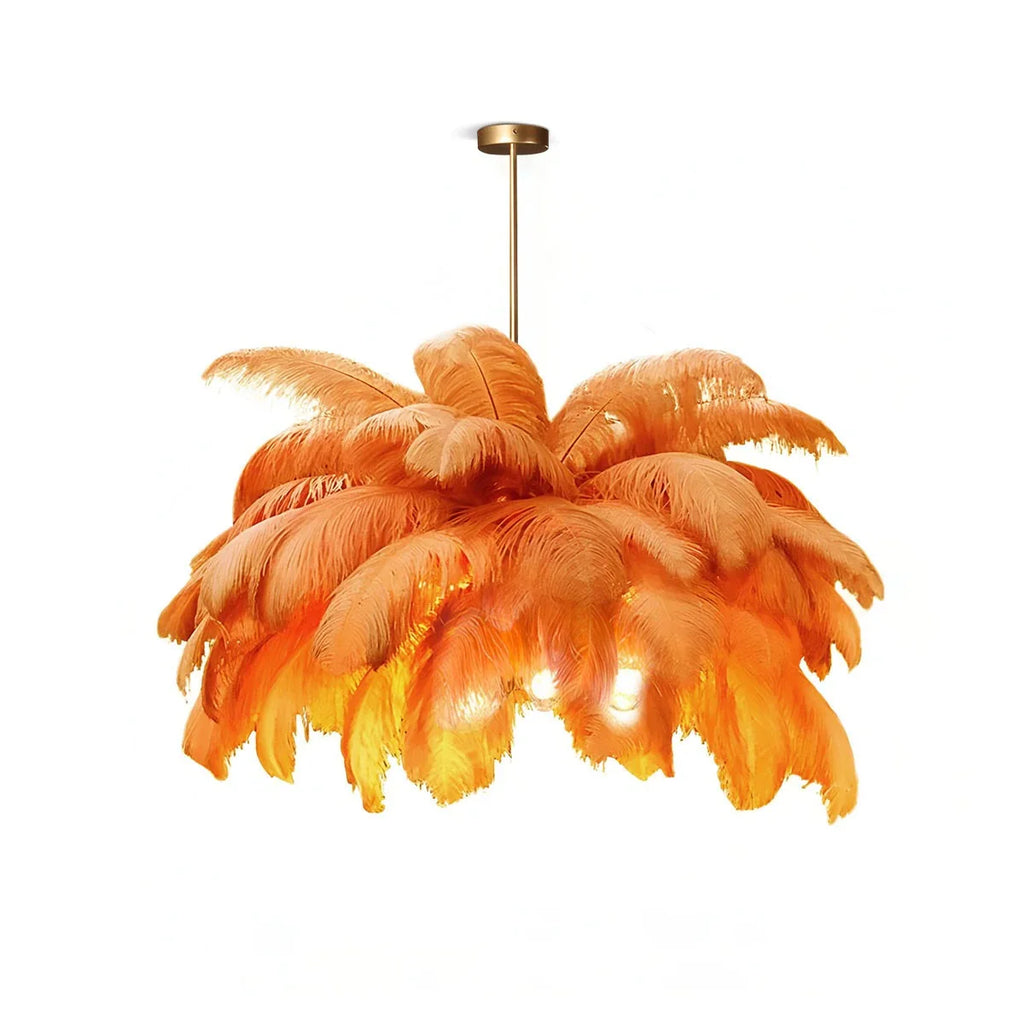 Ostrich Feather Chandelier Multiple Colors Available