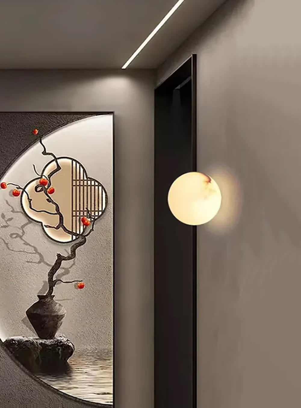 Orb Alabaster Wall Lamp