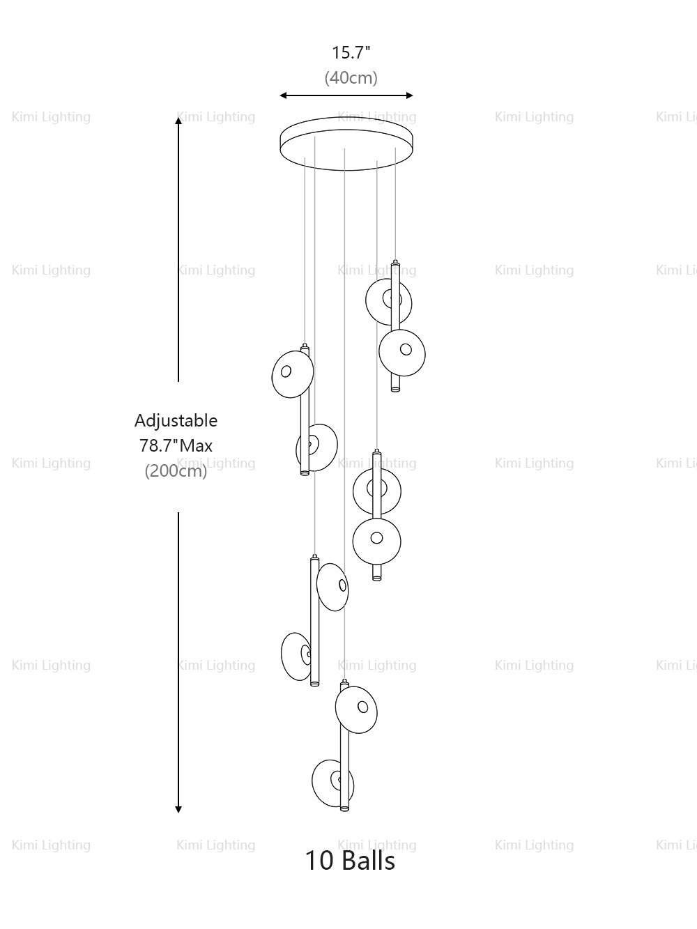 Oval UFO Staircase Pendant Lighting