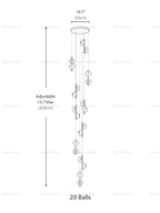 Oval UFO Staircase Pendant Lighting