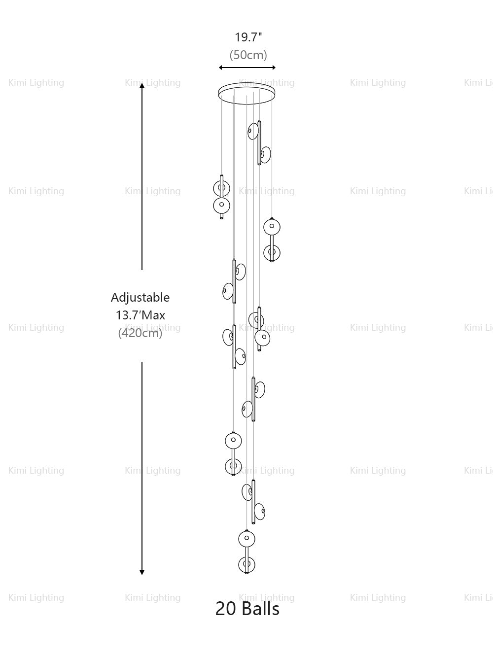Oval UFO Staircase Pendant Lighting