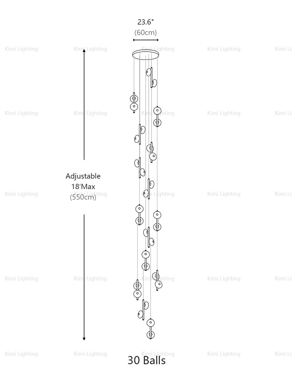 Oval UFO Staircase Pendant Lighting