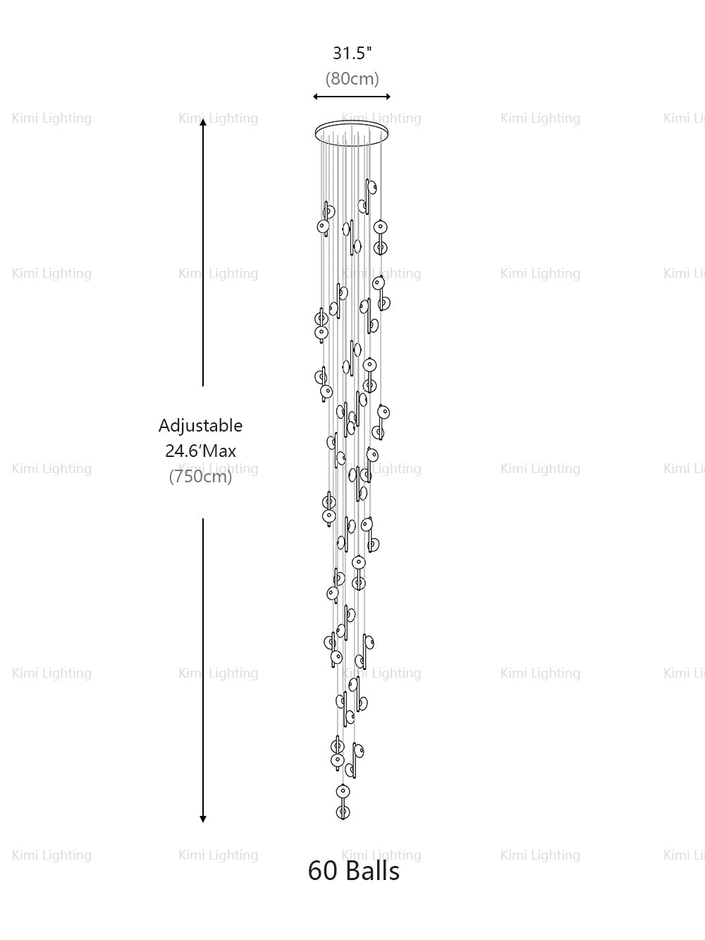 Oval UFO Staircase Pendant Lighting