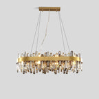Round Oval Crystal Chandelier