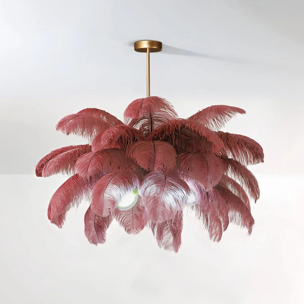 Ostrich Feather Chandelier Multiple Colors Available