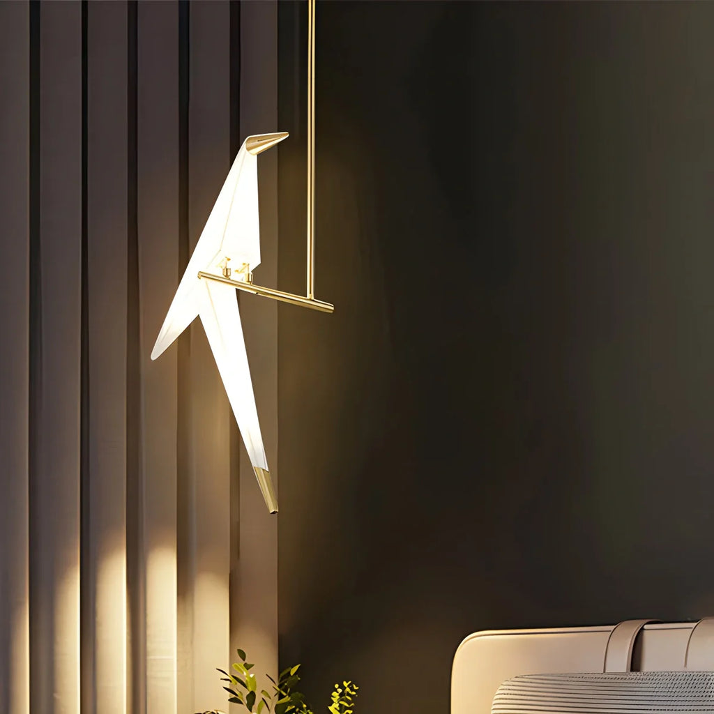 Paper Crane Bird Chandelier for Dining Room