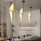 Paper Crane Bird Chandelier for Dining Room
