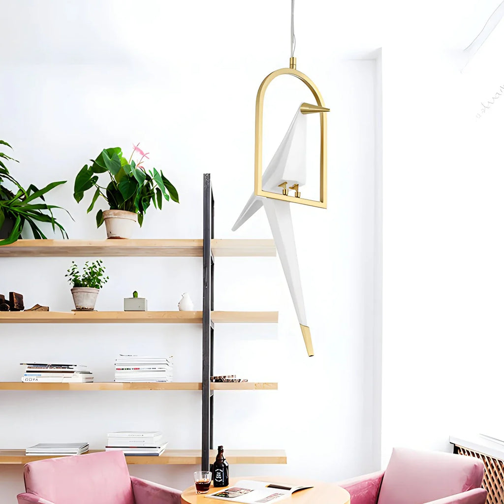 Paper Crane Bird Chandelier for Dining Room