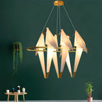 Paper Crane Bird Chandelier for Dining Room