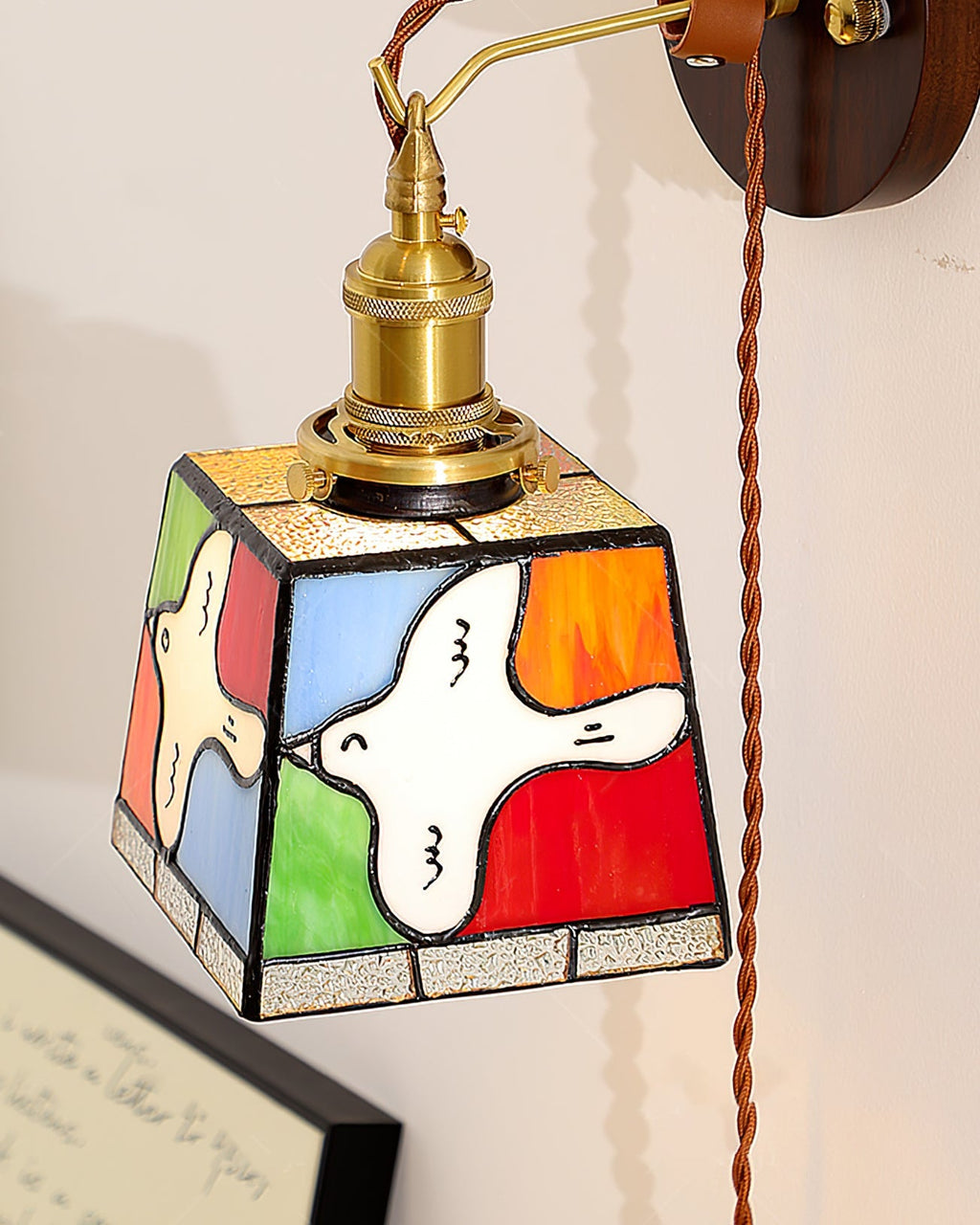 Peace Dove Plug In Wall Sconce