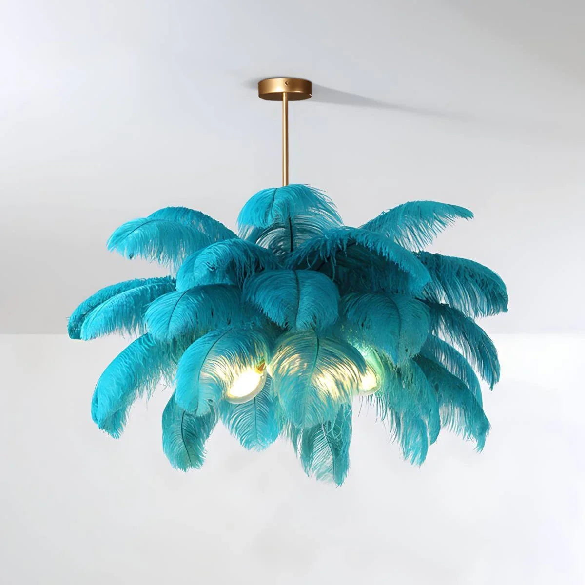 Ostrich Feather Chandelier Multiple Colors Available