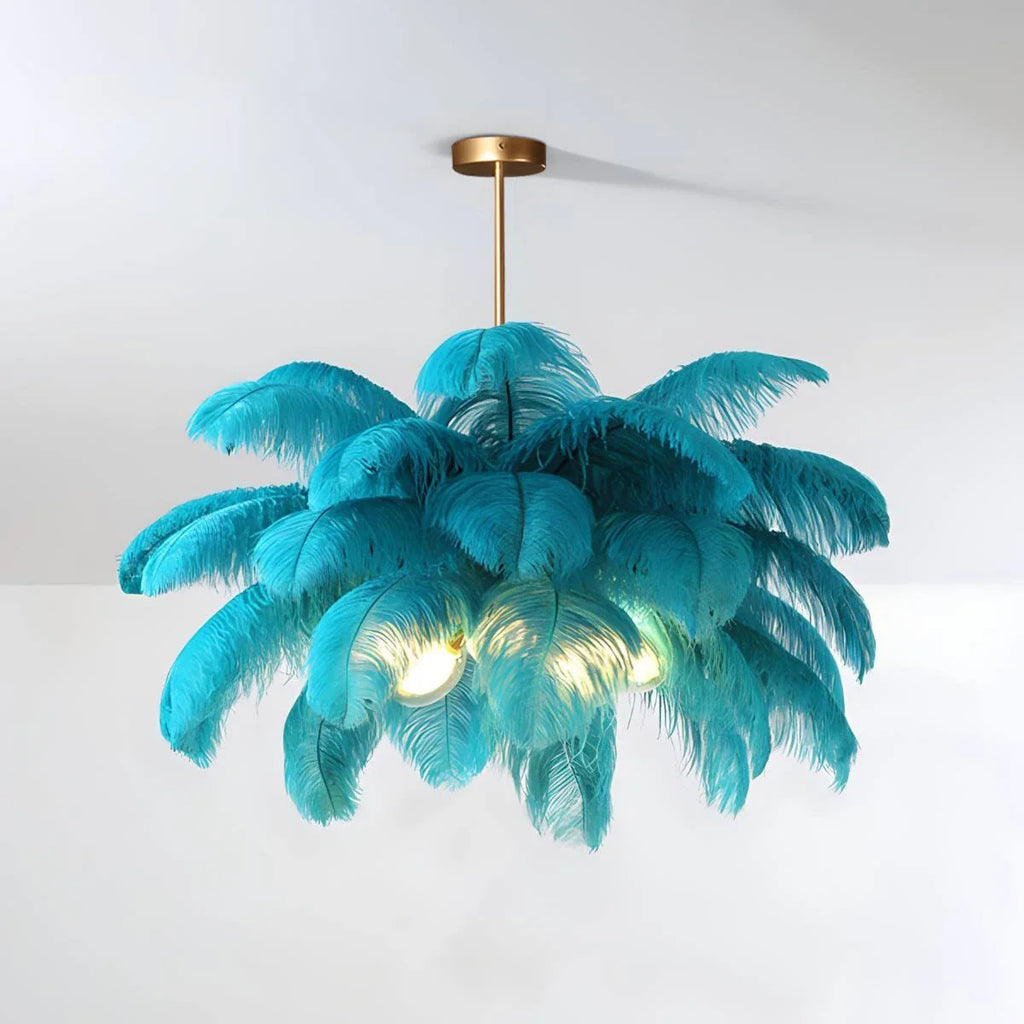 Ostrich Feather Chandelier Multiple Colors Available