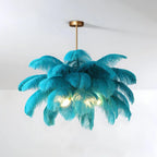 Ostrich Feather Chandelier Multiple Colors Available
