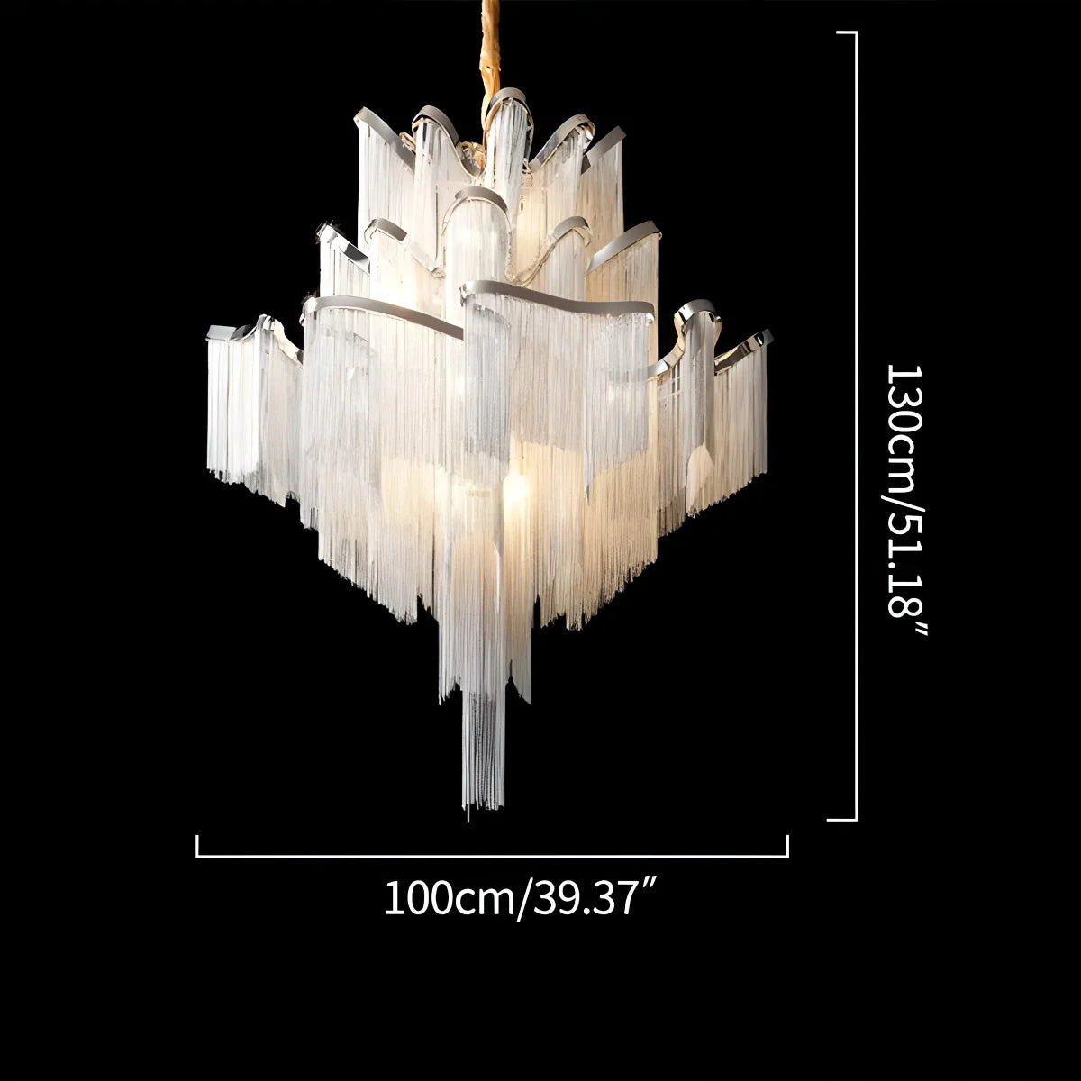 Aluminum Tassel LED Ceiling Chandelier