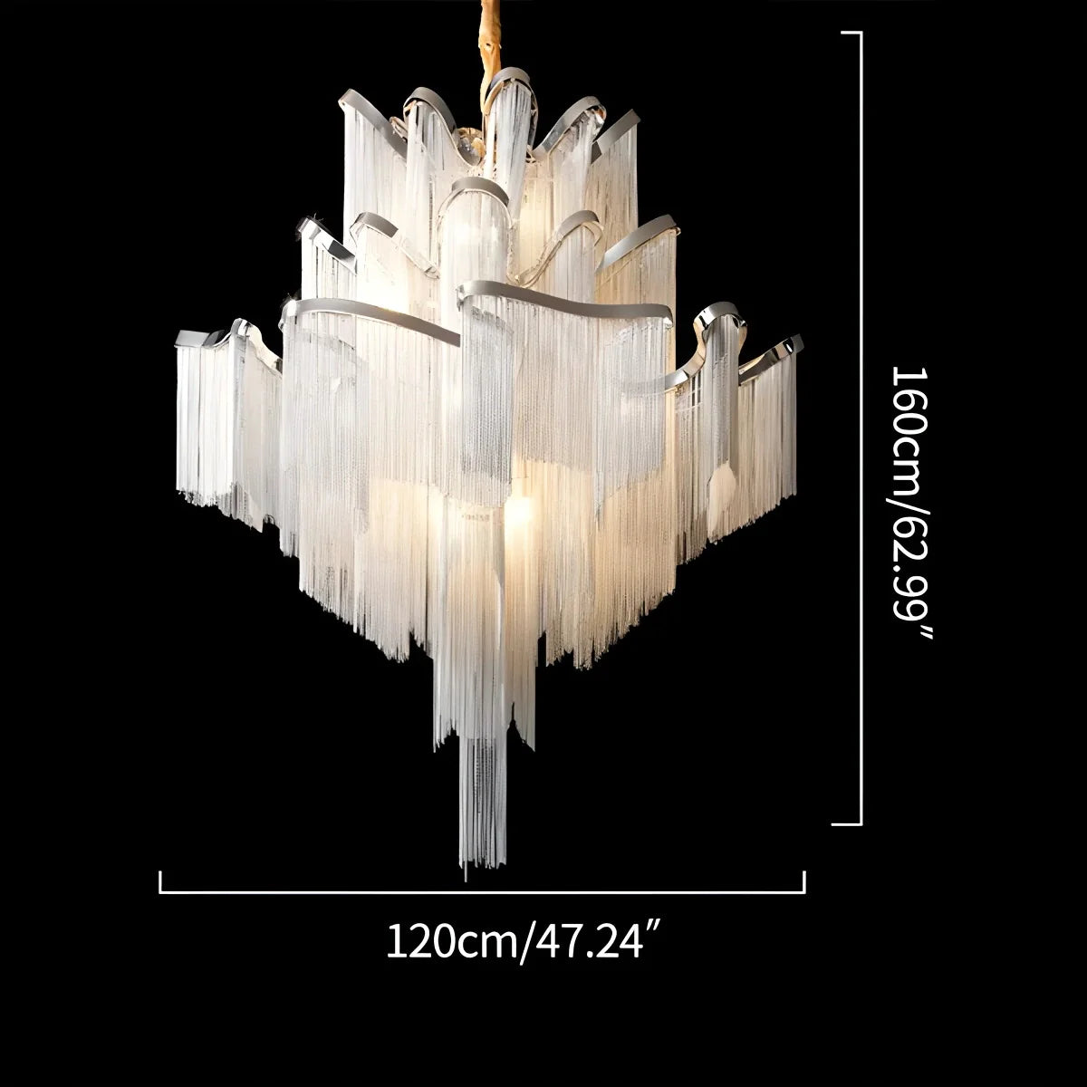 Aluminum Tassel LED Ceiling Chandelier