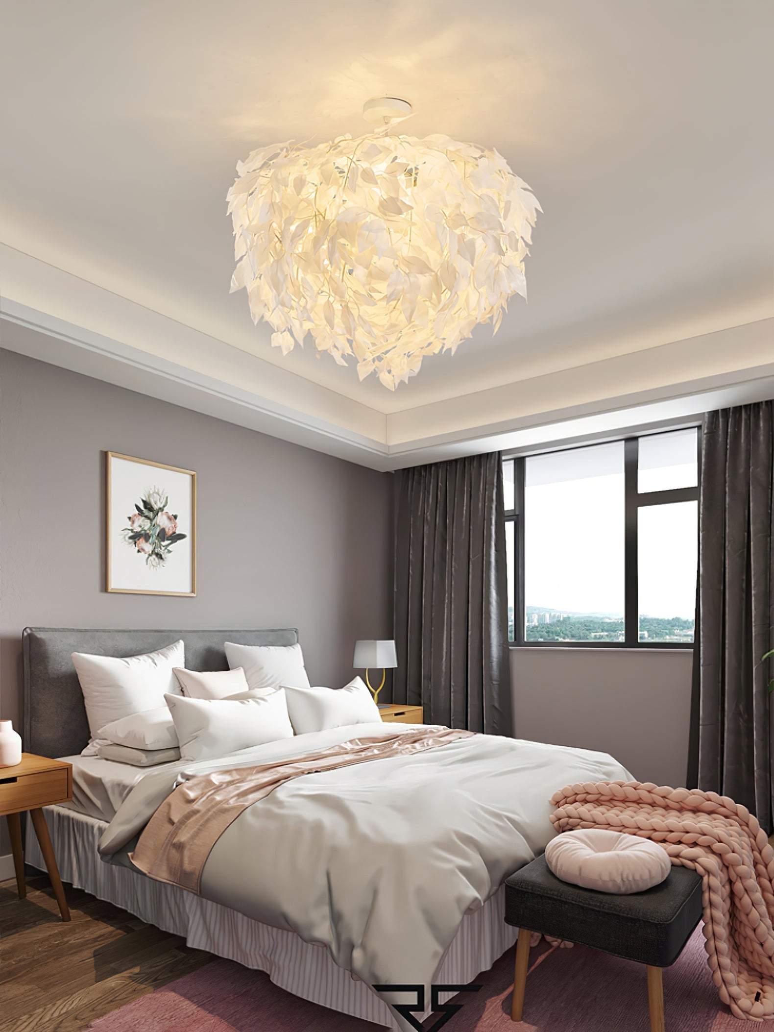 Plastic Leaves Pendant Lamp